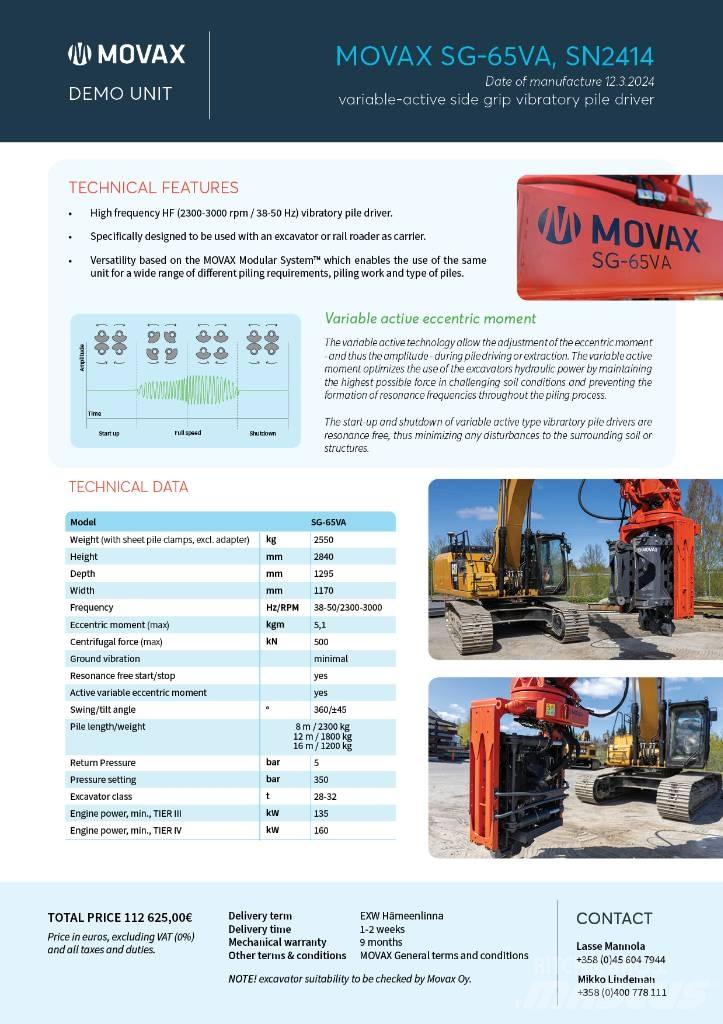 Movax SG-65VA Hamers en brekers
