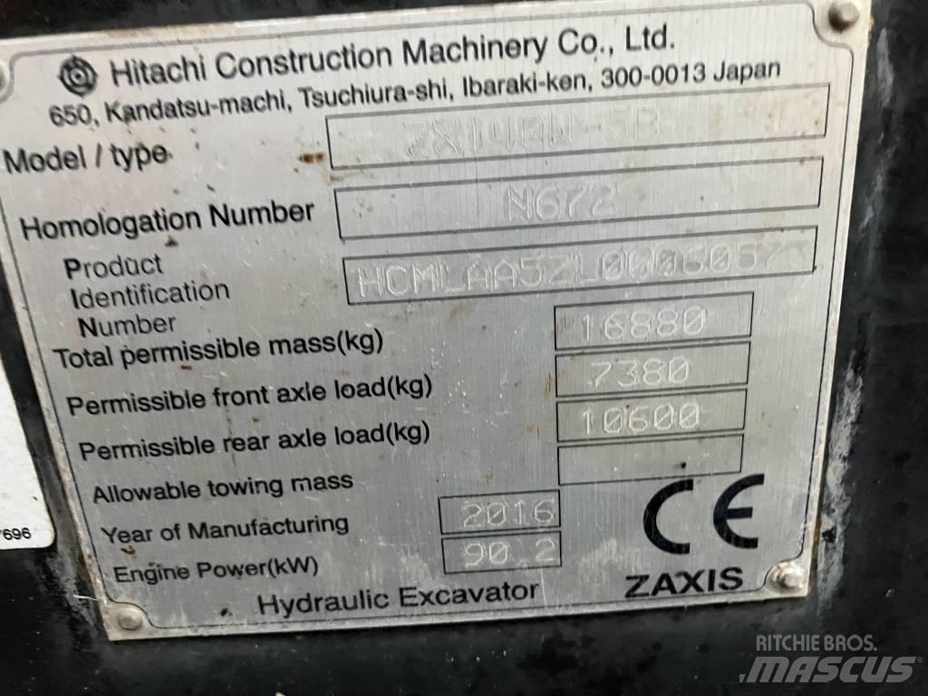 Hitachi ZX140-5B Wielgraafmachines