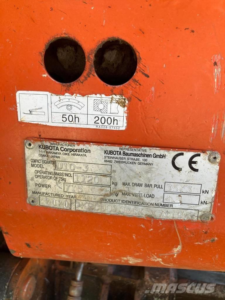 Kubota U 10-3 Minigraafmachines < 7t