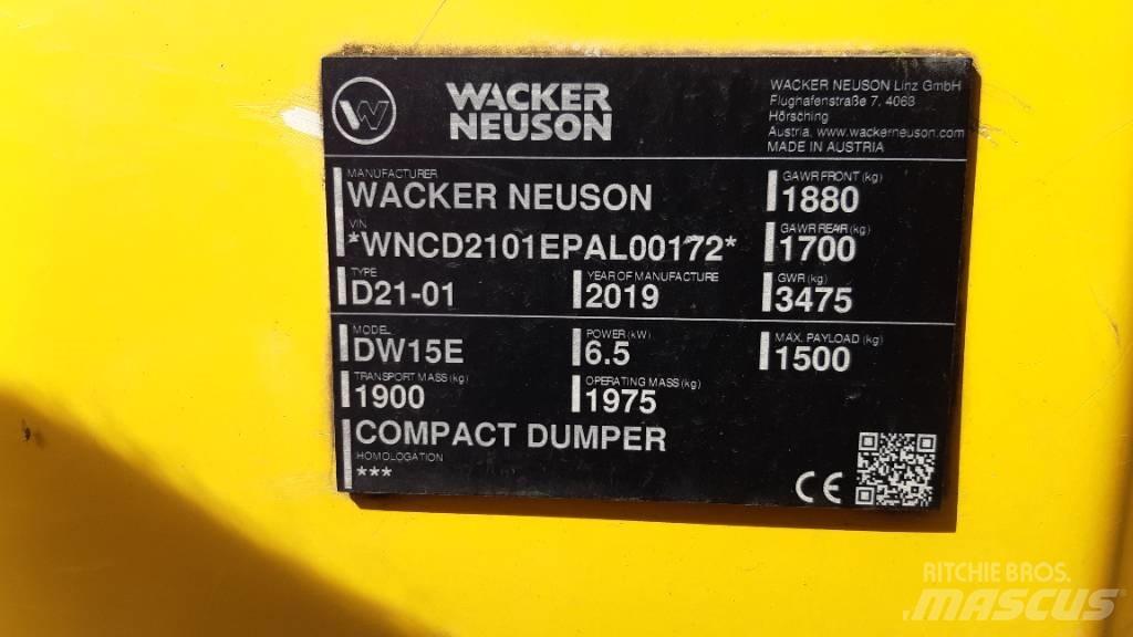 Wacker Neuson DW15e Mini Dumpers
