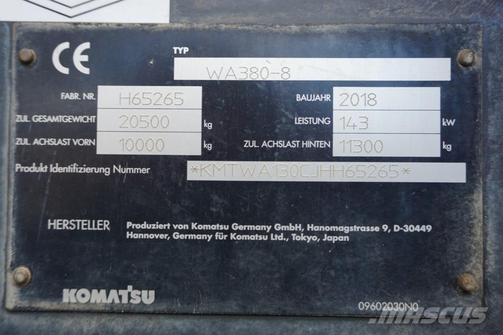 Komatsu WA 380-8 Wielladers