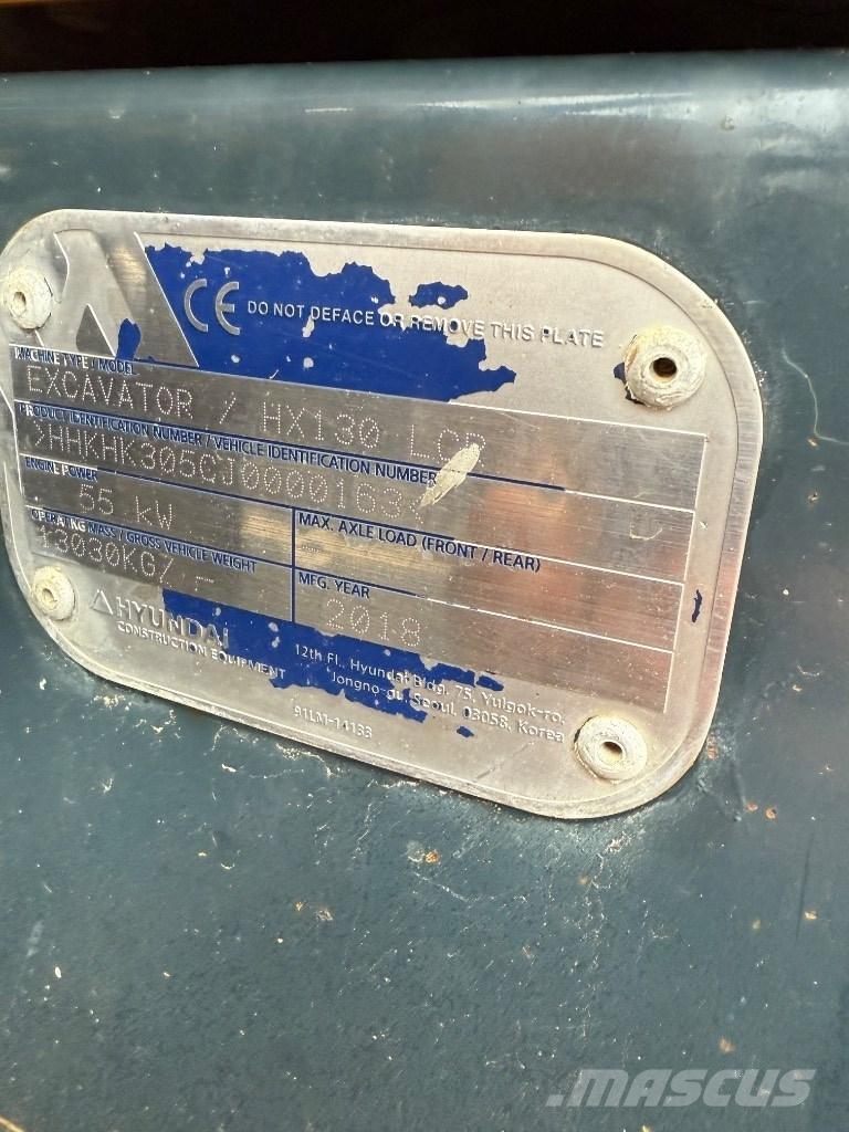 Hyundai HX 130 LCR Rupsgraafmachines