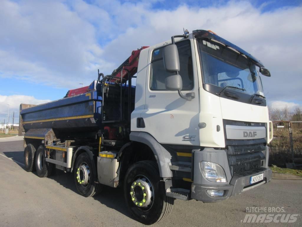 DAF CF370 Vlakke laadvloer met kraan