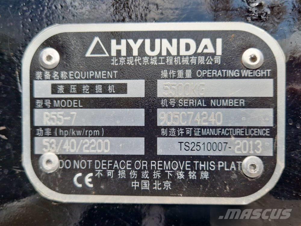 Hyundai R 155-7 Minigraafmachines < 7t