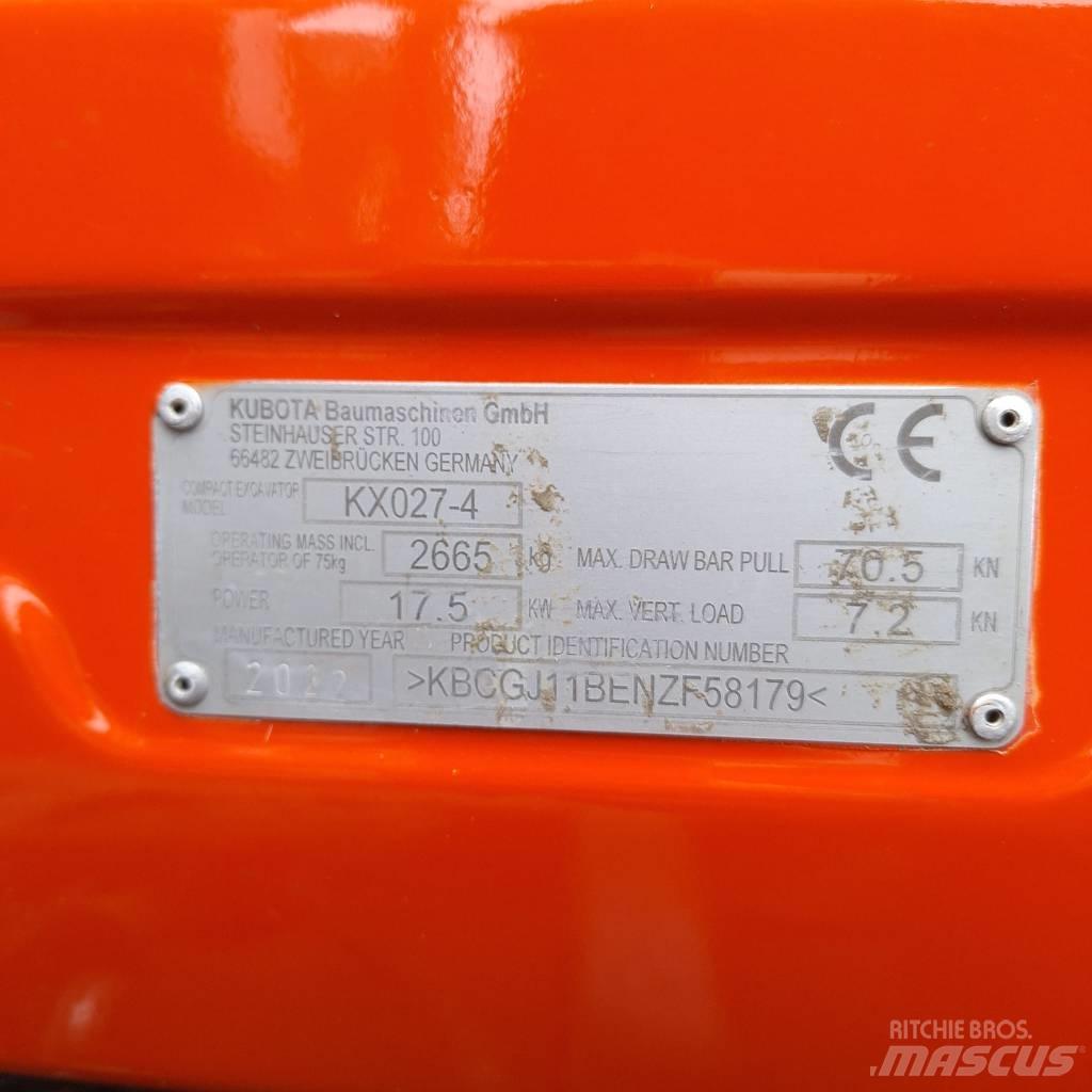 Kubota KX 027 Minigraafmachines < 7t