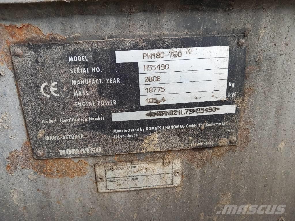 Komatsu PW 180-7EO Wielgraafmachines