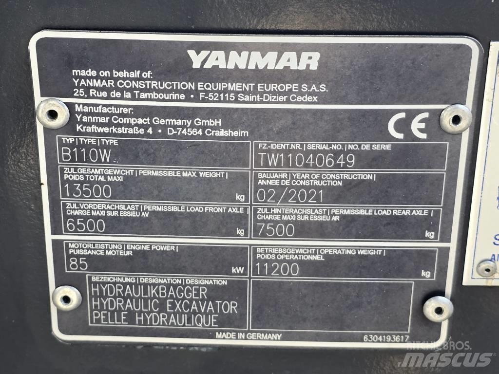 Yanmar B 110 W Wielgraafmachines