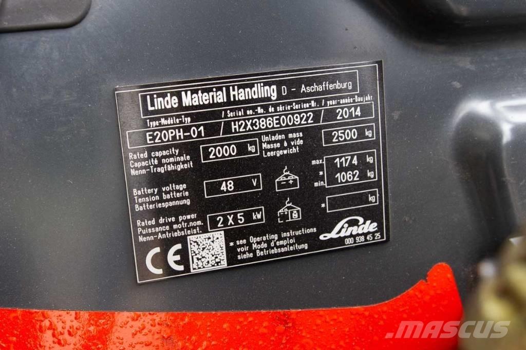 Linde E 20 Elektrische heftrucks