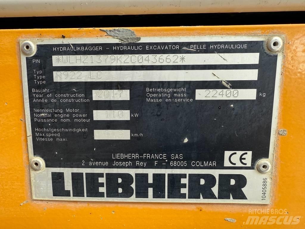 Liebherr R 922 LC Rupsgraafmachines
