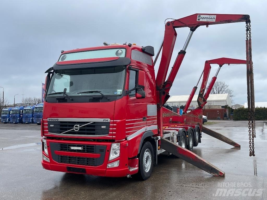 Volvo Fh 500 Vlakke laadvloer met kraan