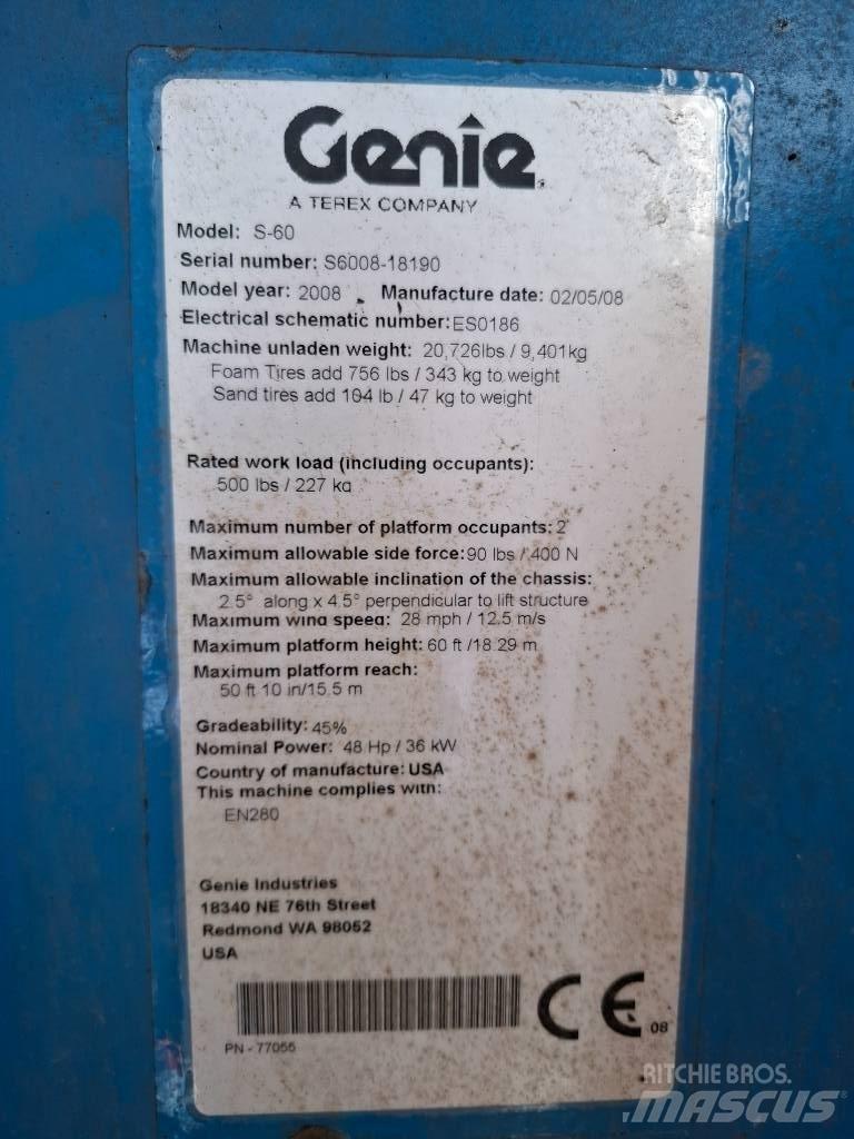 Genie S 60 Telescoophoogwerkers