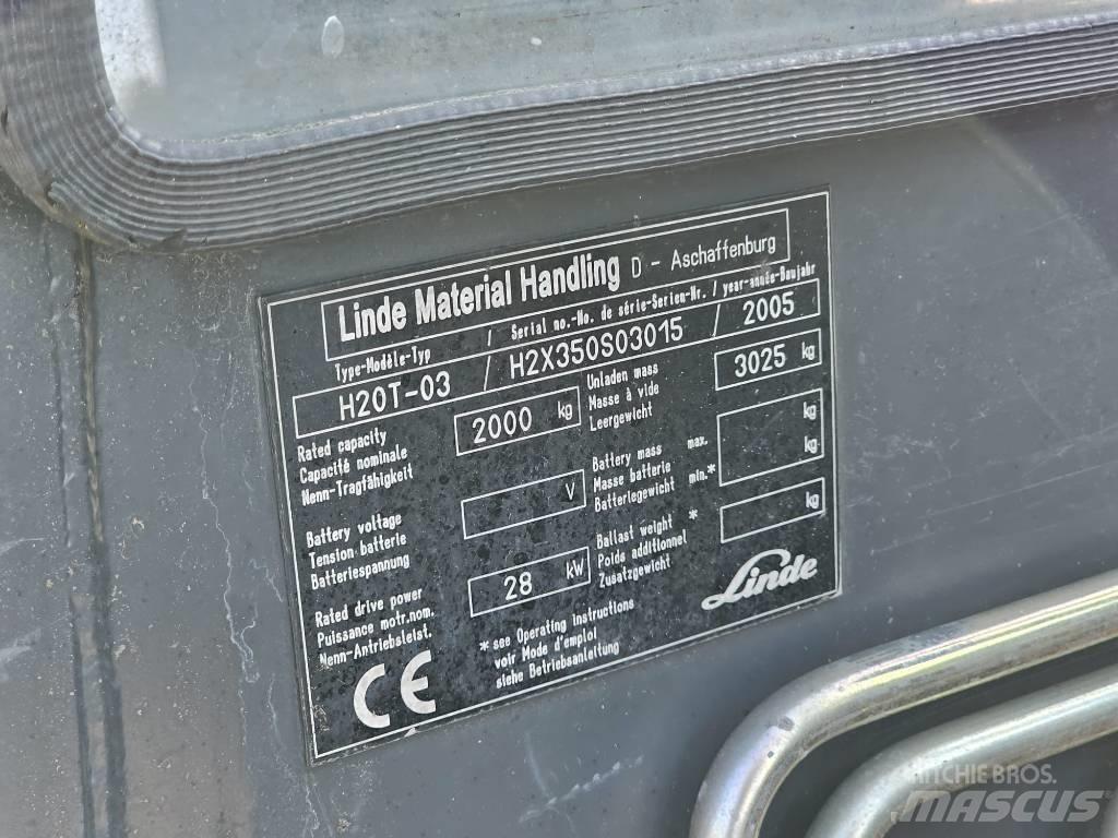 Linde H20T-03 LPG heftrucks