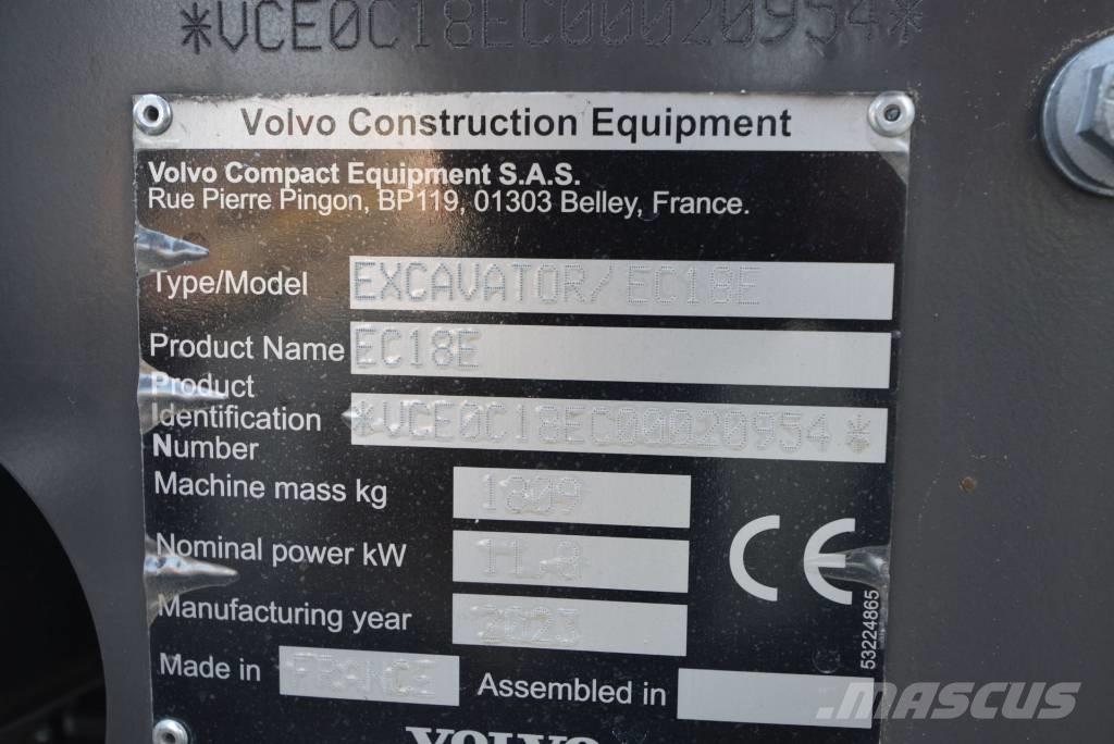 Volvo EC 18 E Minigraafmachines < 7t