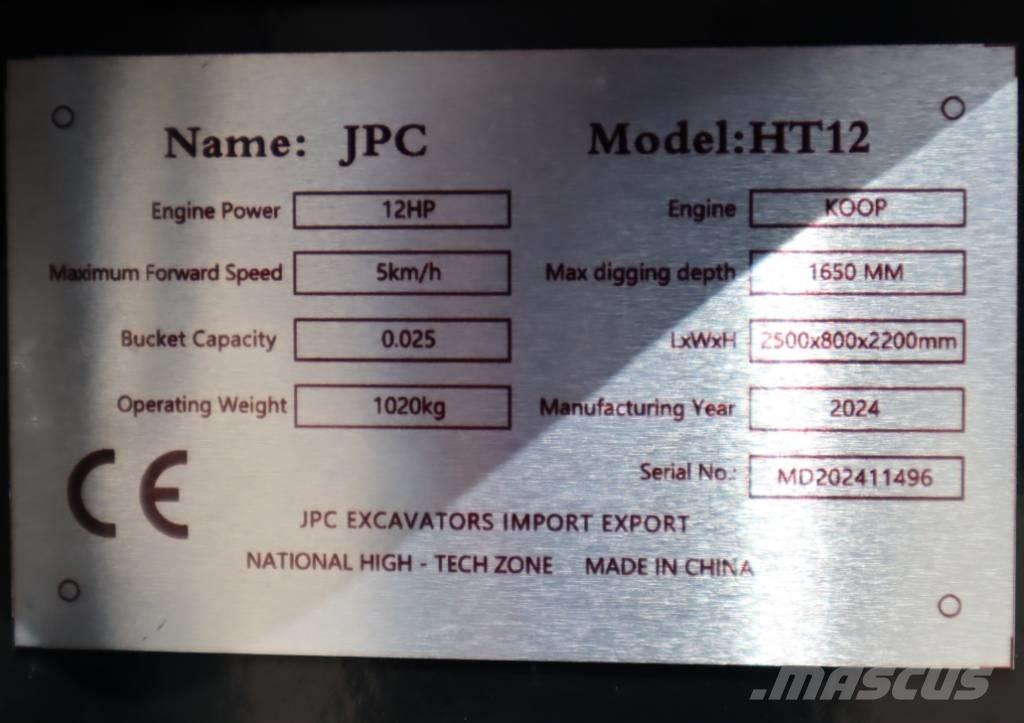 JPC HT 12 Minigraafmachines < 7t