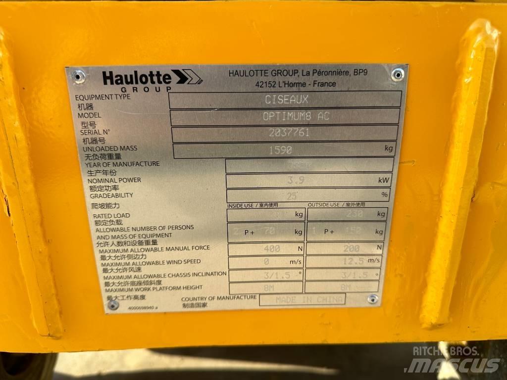 Haulotte OPTIMUM 8 Schaarhoogwerkers