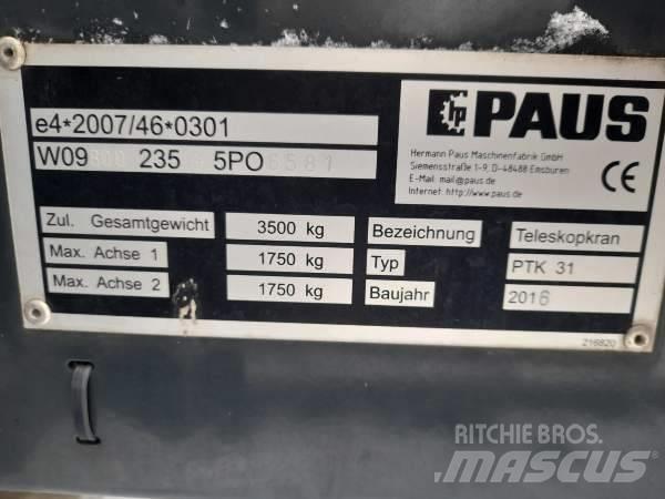 Paus PTK 31 Overige hijsinrichtingen