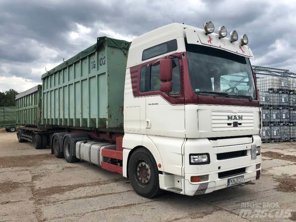 MAN TGA26.460 Containertrucks met kabelsysteem