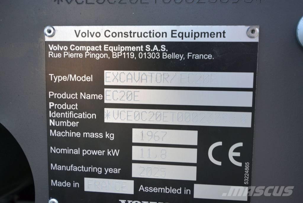 Volvo EC 20 E Minigraafmachines < 7t