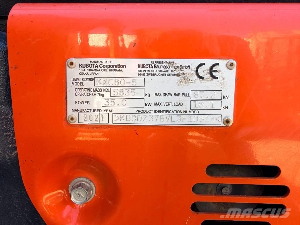 Kubota KX060-5 GLS2 Minigraafmachines < 7t