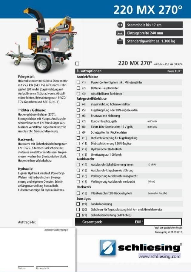 Schliesing 220 MX Houtversnipperaars