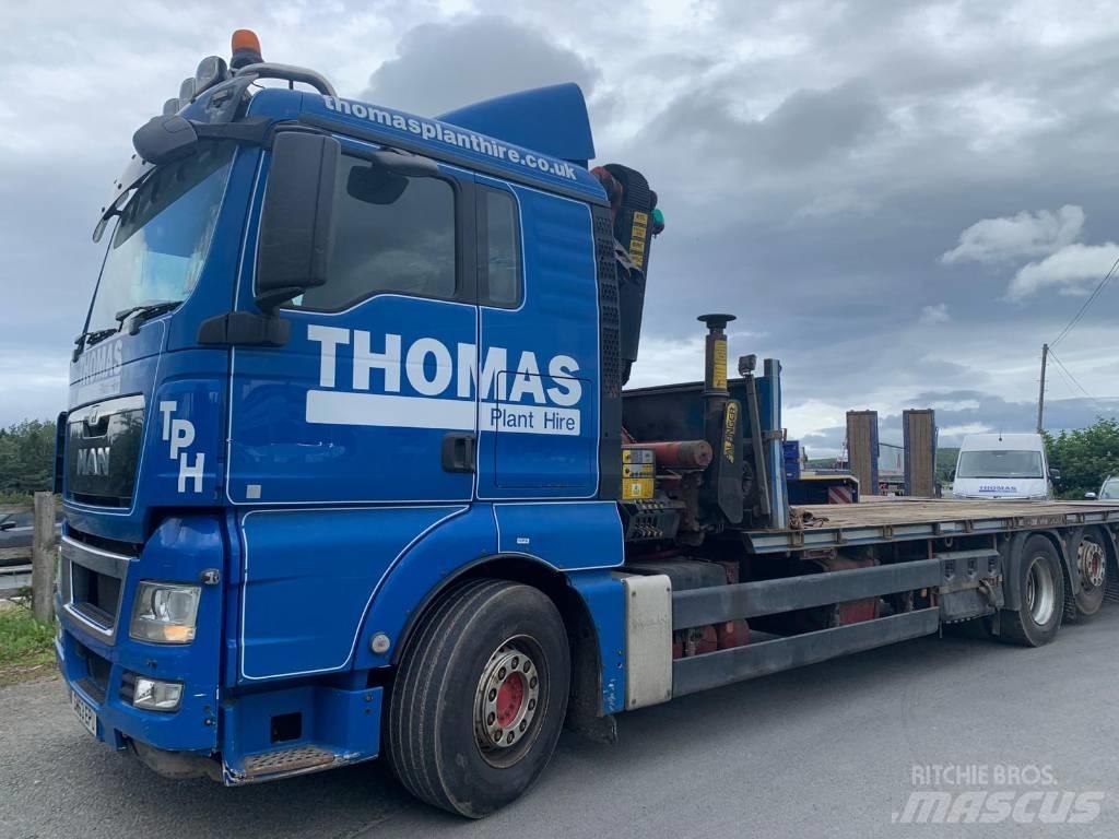 MAN TGX 26.400 Vlakke laadvloer met kraan