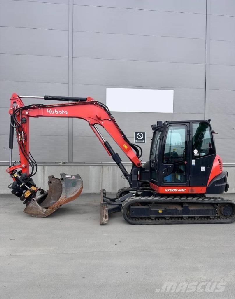Kubota KX 080-4@2 Midigraafmachines 7t - 12t