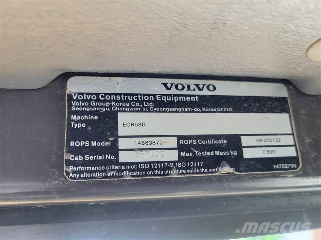 Volvo ECR58D Bouw - Overige