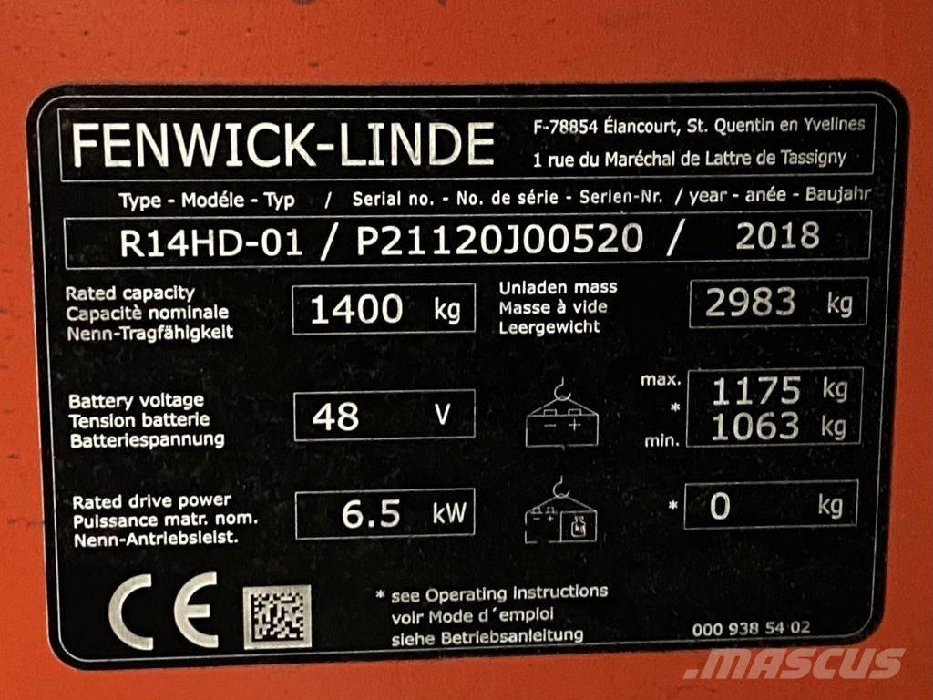 Linde R14HD Reachtruck voor hoog niveau