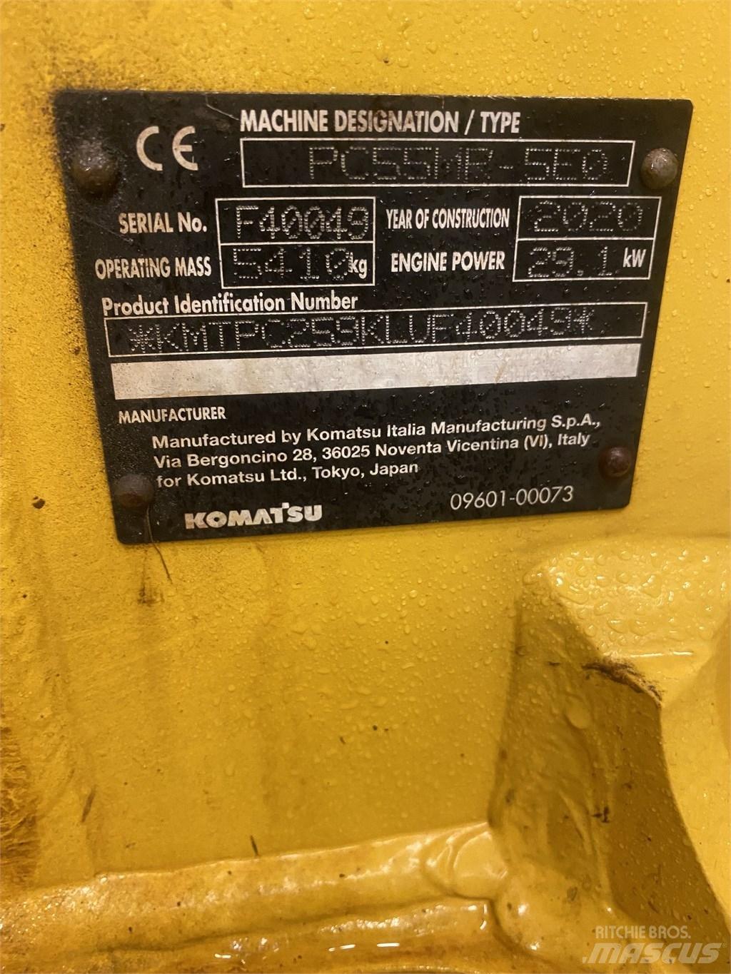 Komatsu PC55MR-5 Minigraafmachines < 7t