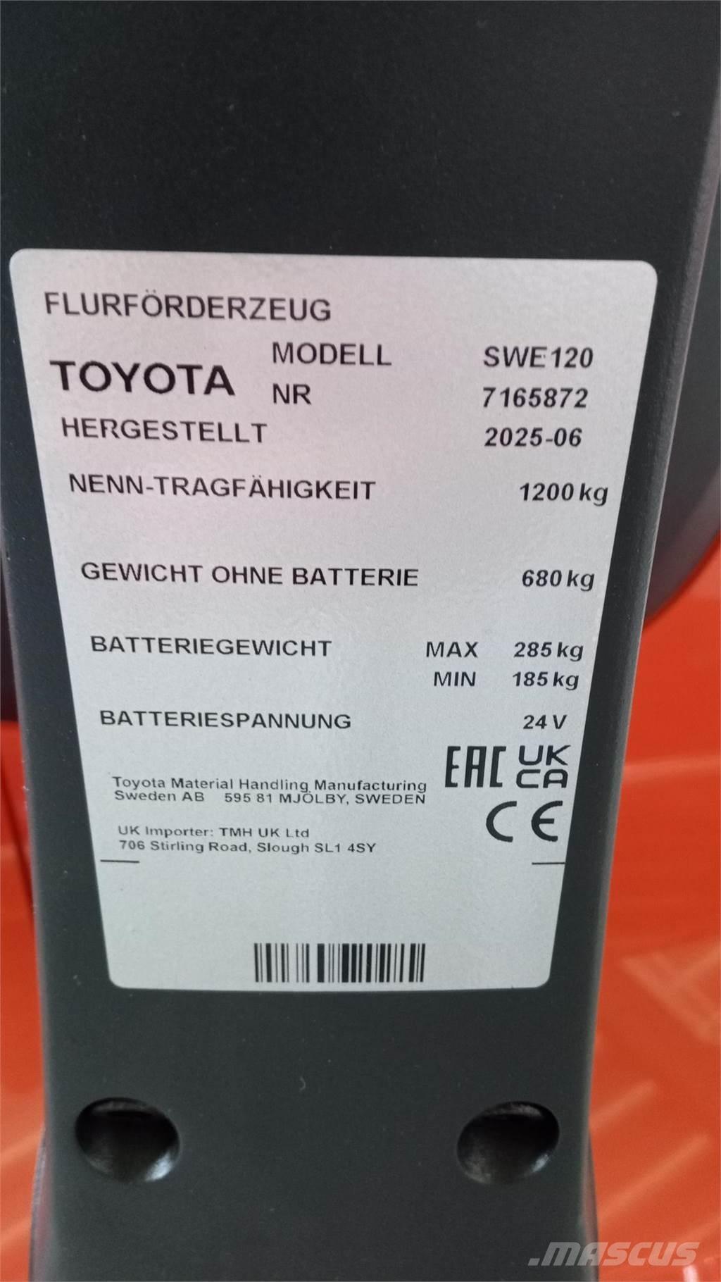 Toyota SWE120 Stapelaar meeloop