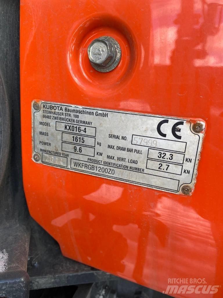 Kubota KX016-4 Minigraafmachines < 7t