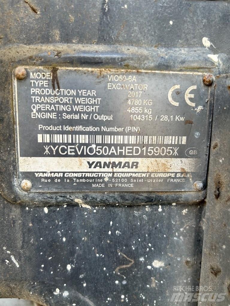 Yanmar VI050 - 6A Minigraafmachines < 7t