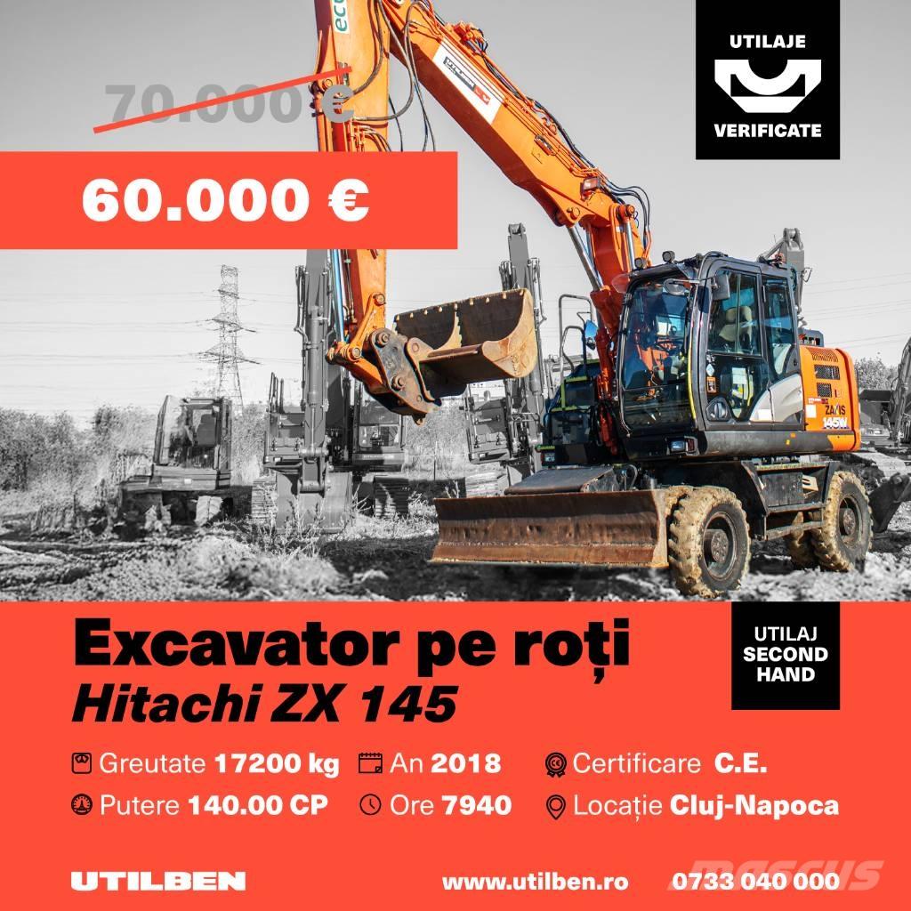  Hitach ZX 145 Wielgraafmachines