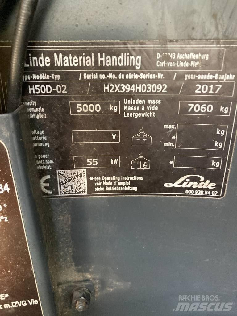 Linde H50D/394 Diesel heftrucks