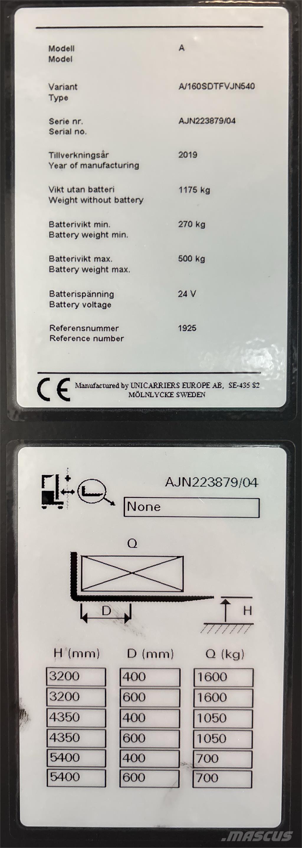Atlet A160 Zelfrijdende stapelaars