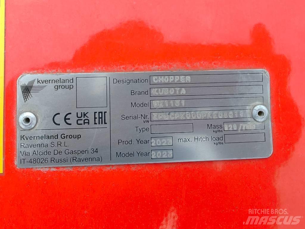 Kubota SE 1151UB Klepelmaaiers