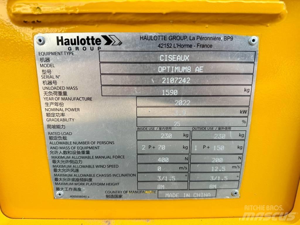 Haulotte OPTIMUM 8 Schaarhoogwerkers
