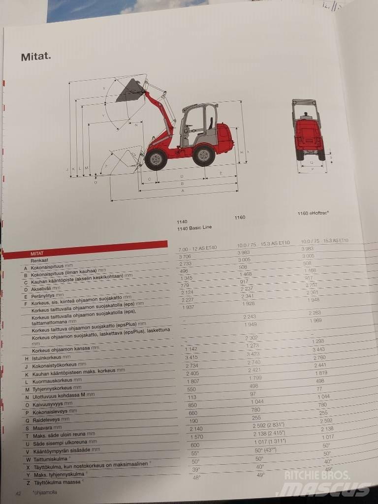 Weidemann 1160 Knik- en schrankladers