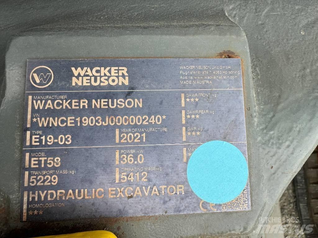 Wacker Neuson ET58 Rupsgraafmachines