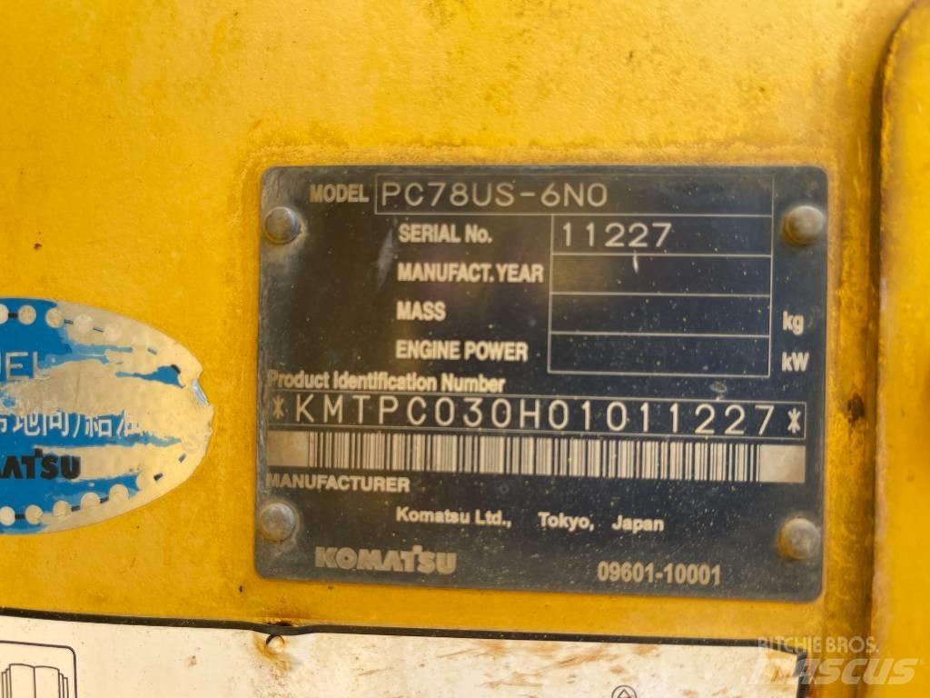 Komatsu PC78US-6N0 Rupsgraafmachines