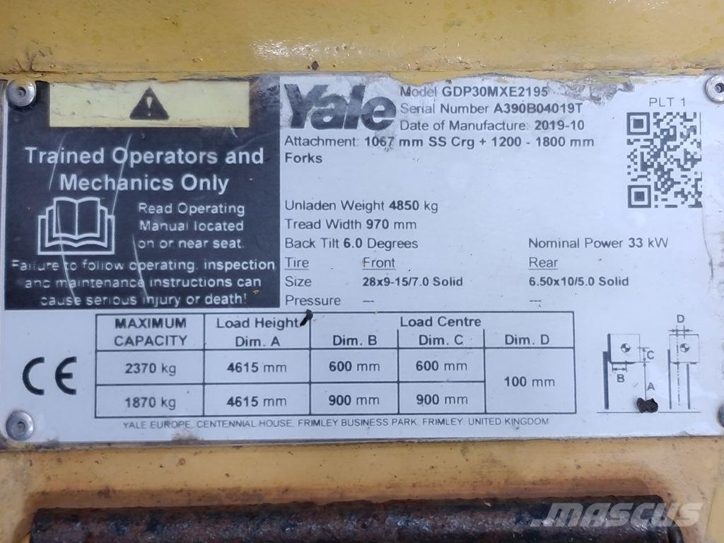 Yale GDP30MXE2195 Diesel heftrucks
