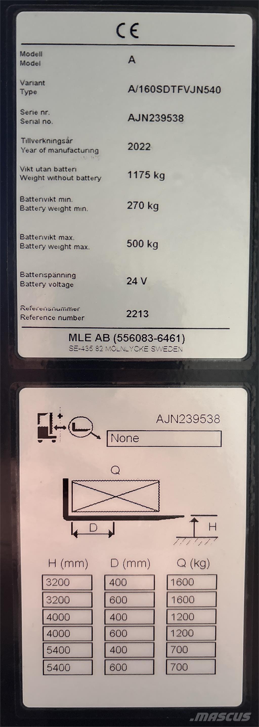 Atlet A160 Zelfrijdende stapelaars