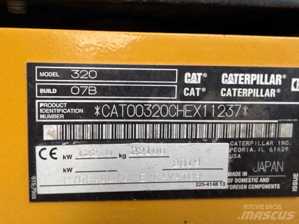 CAT 320 Rupsgraafmachines