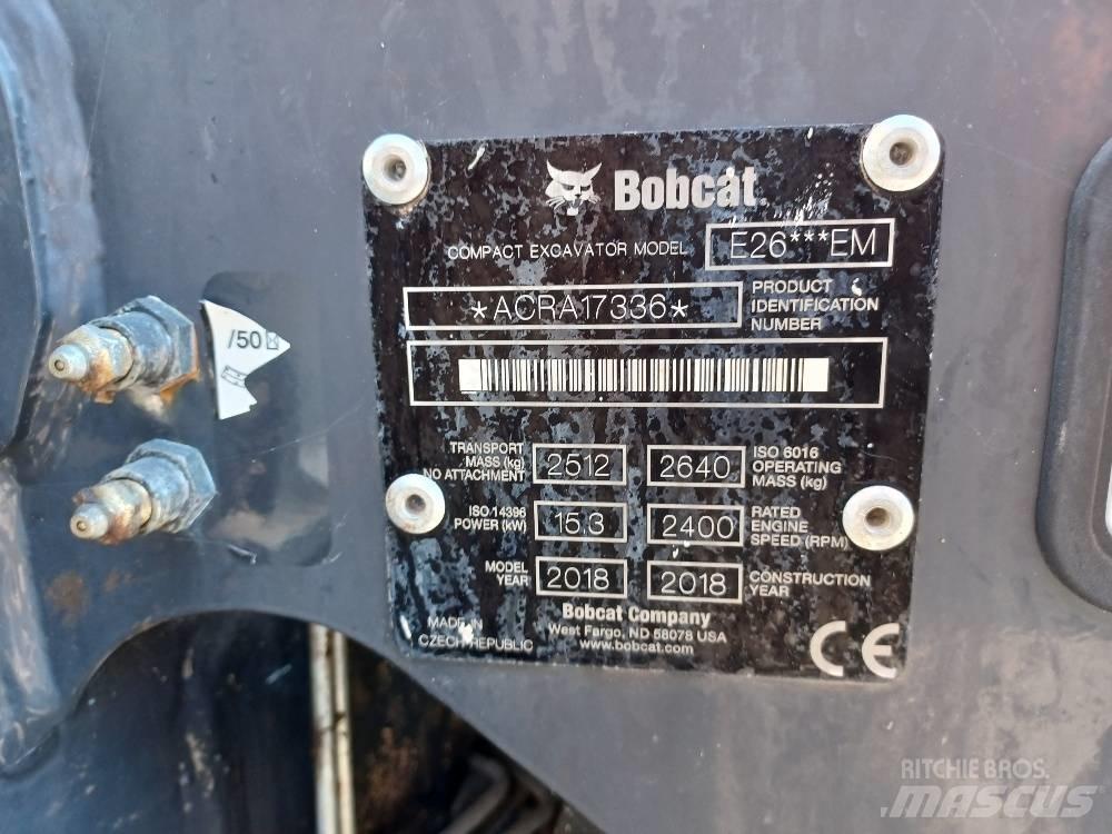 Bobcat E 26 Minigraafmachines < 7t