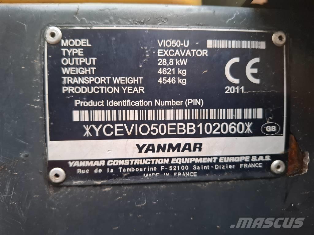 Yanmar VIO50-U Minigraafmachines < 7t