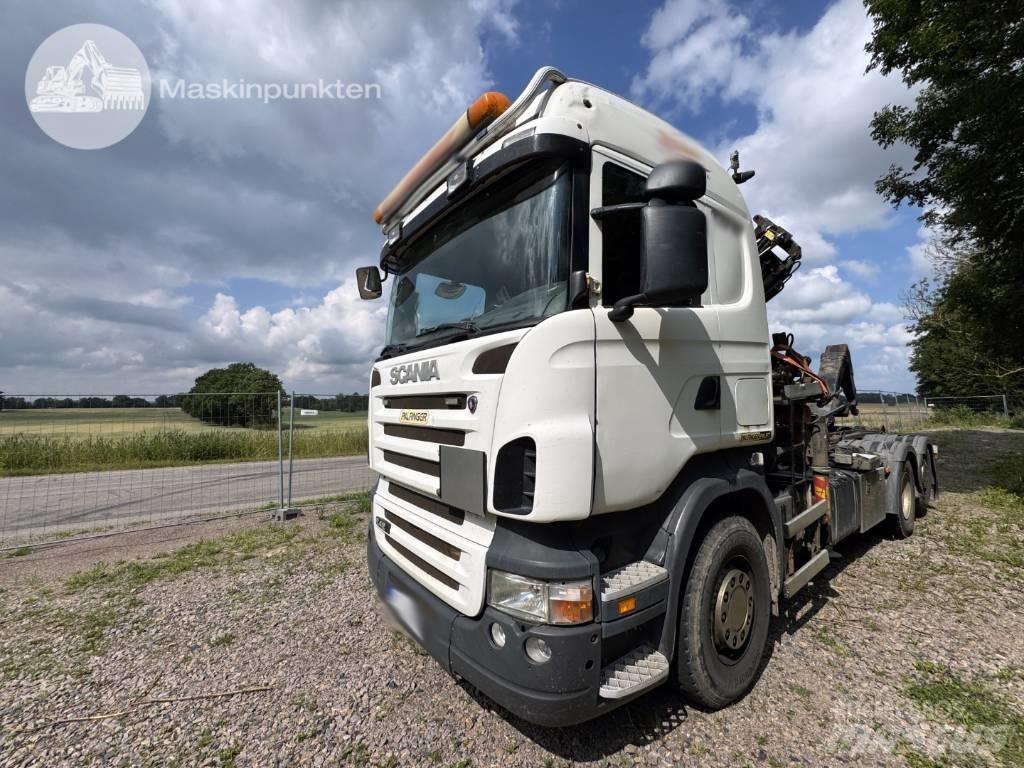 Scania R 420 LB Vlakke laadvloer met kraan