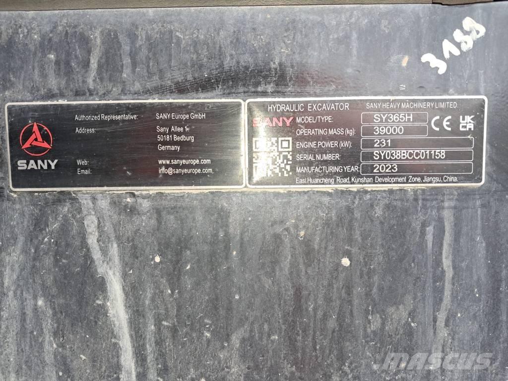 Sany SY 365 H Rupsgraafmachines
