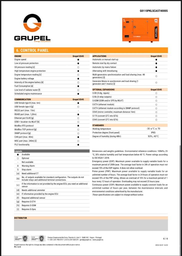  Grupel G545 Diesel generatoren