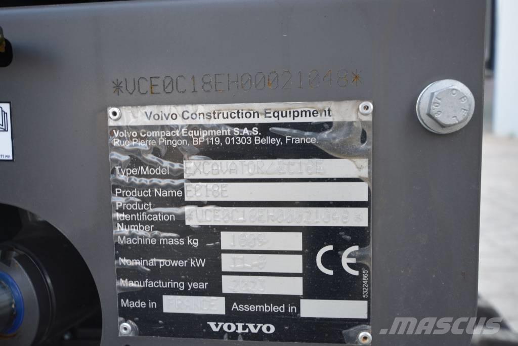 Volvo EC 18 E Minigraafmachines < 7t