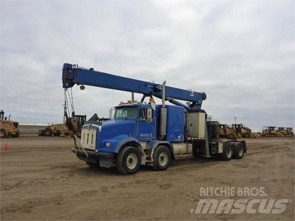 Kenworth T800B Vlakke laadvloer met kraan